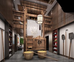 180㎡中古风两室两厅