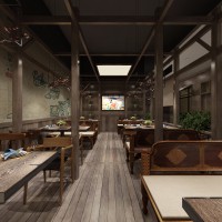 肥城碧桂园150㎡中古风三室两厅