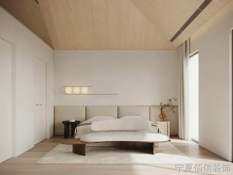 奶油风客厅收纳案例装修案例图