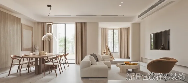 奶油风装修案例图