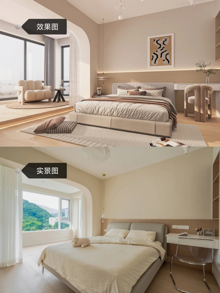 奶油风装修案例图