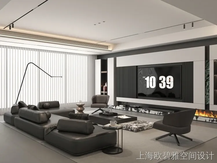客厅现代简约装修案例图