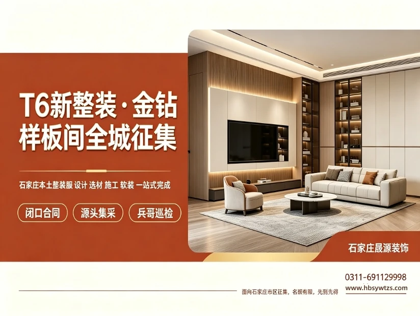 石家庄市区装修｜晟源万庭装饰T6新整装金钻样板间全城征集