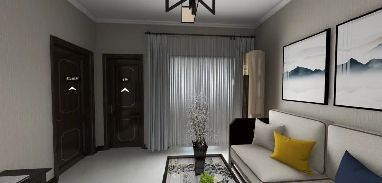 天津西园西丽55-65㎡一居旧房翻新的实用设计案例