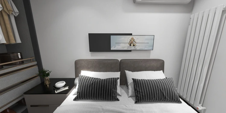 南开区万德庄75平老房翻新改造 奶油风婚房适配落地效果