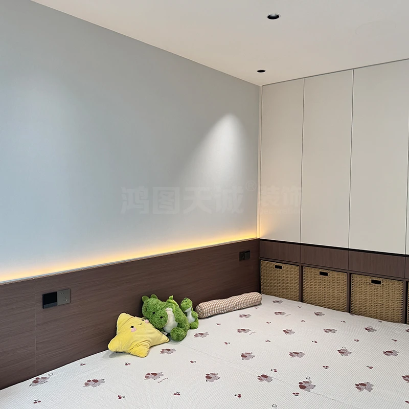 栖霞市清泉阳光小区110㎡3室2厅装修户型设计烟台鸿图装饰收纳布局方案