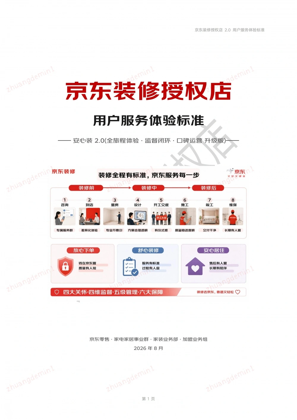 京东装修授权店用户服务体验标准-安心装2.0_01