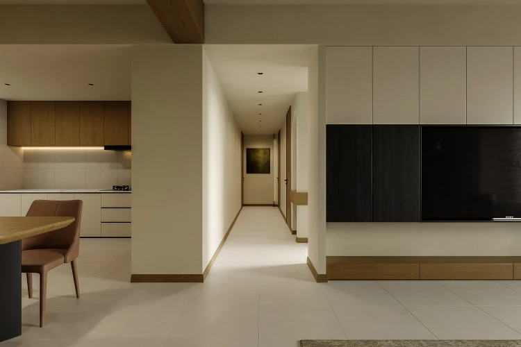 原木风厨房装修案例图