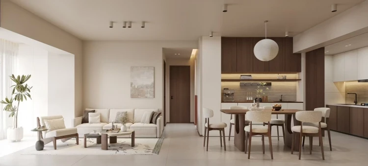 广州番禺祈福新村110平老房翻新改造 现代简约户型适配落地效果