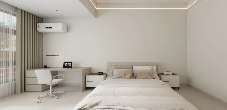 现代简约客厅收纳效果图装修案例图