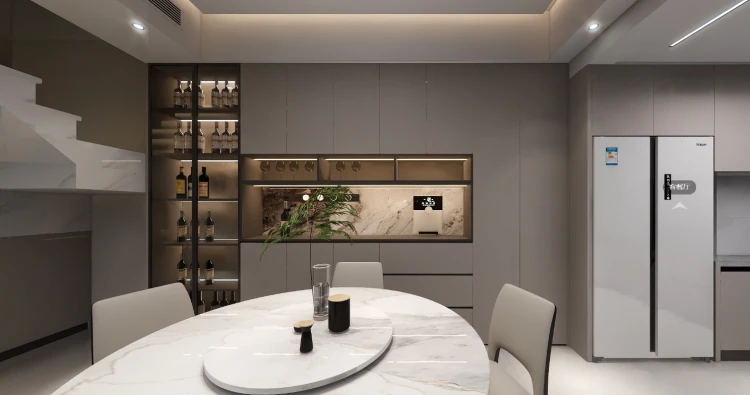 东莞盛和豪园123㎡四房户型收纳空间优化设计解析