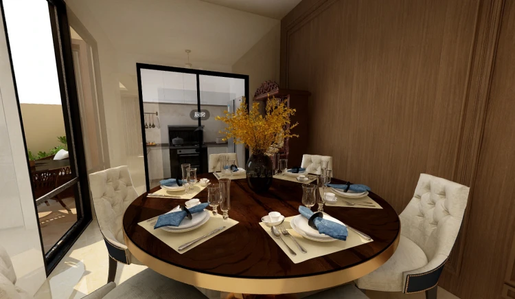 东莞金茂逸墅190㎡联排别墅户型 首层空间利用率提升方案