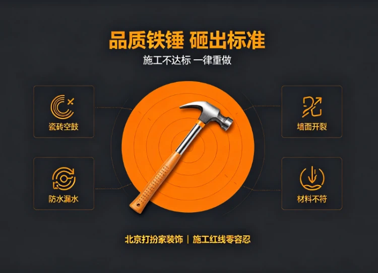 北京打扮家装饰：施工红线零容忍，品质不达标直接砸掉重做