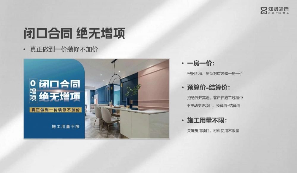 知贤装饰闭口合同不增项 知贤装饰闭口合同不增项