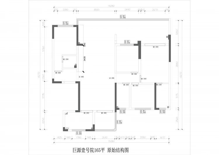 巨源壹号院165平方米原始结构图.jpg