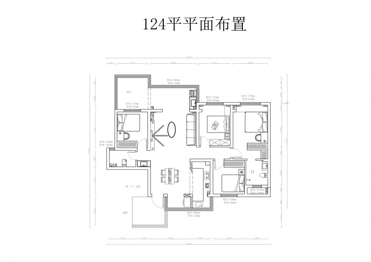 驻马店阳光云著124平方米平面布置图.jpg
