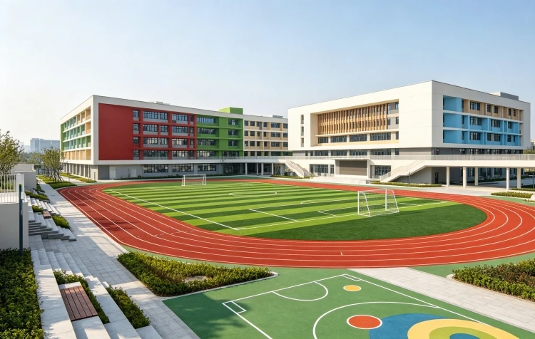 东莞公立学校整体改造案例，东莞美东装饰环保低醛材料适配校园空间