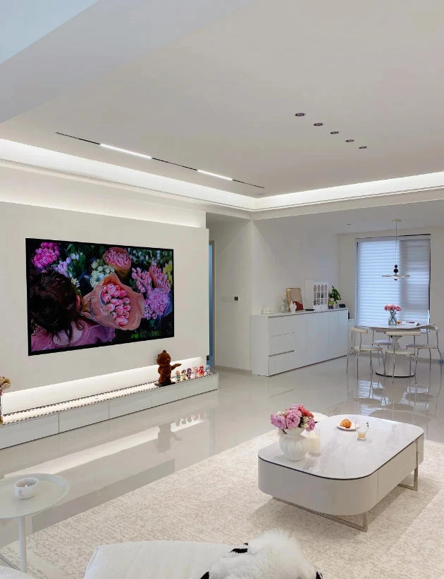 现代简约客厅改造效果图装修案例图