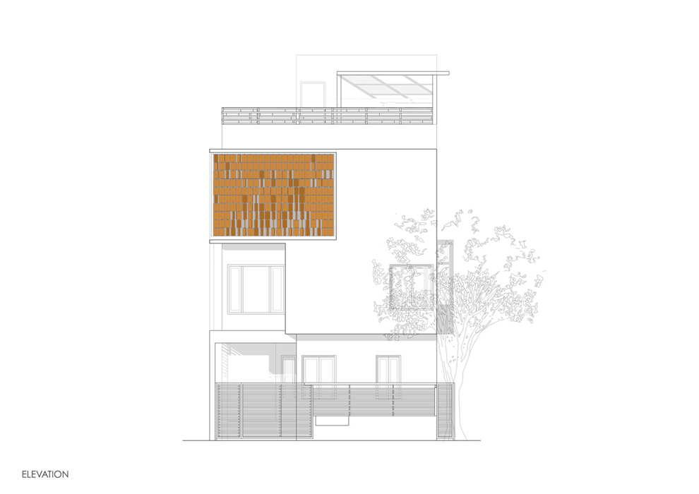 【庭院装修】印度独立住宅，格栅木板打造算盘幕墙