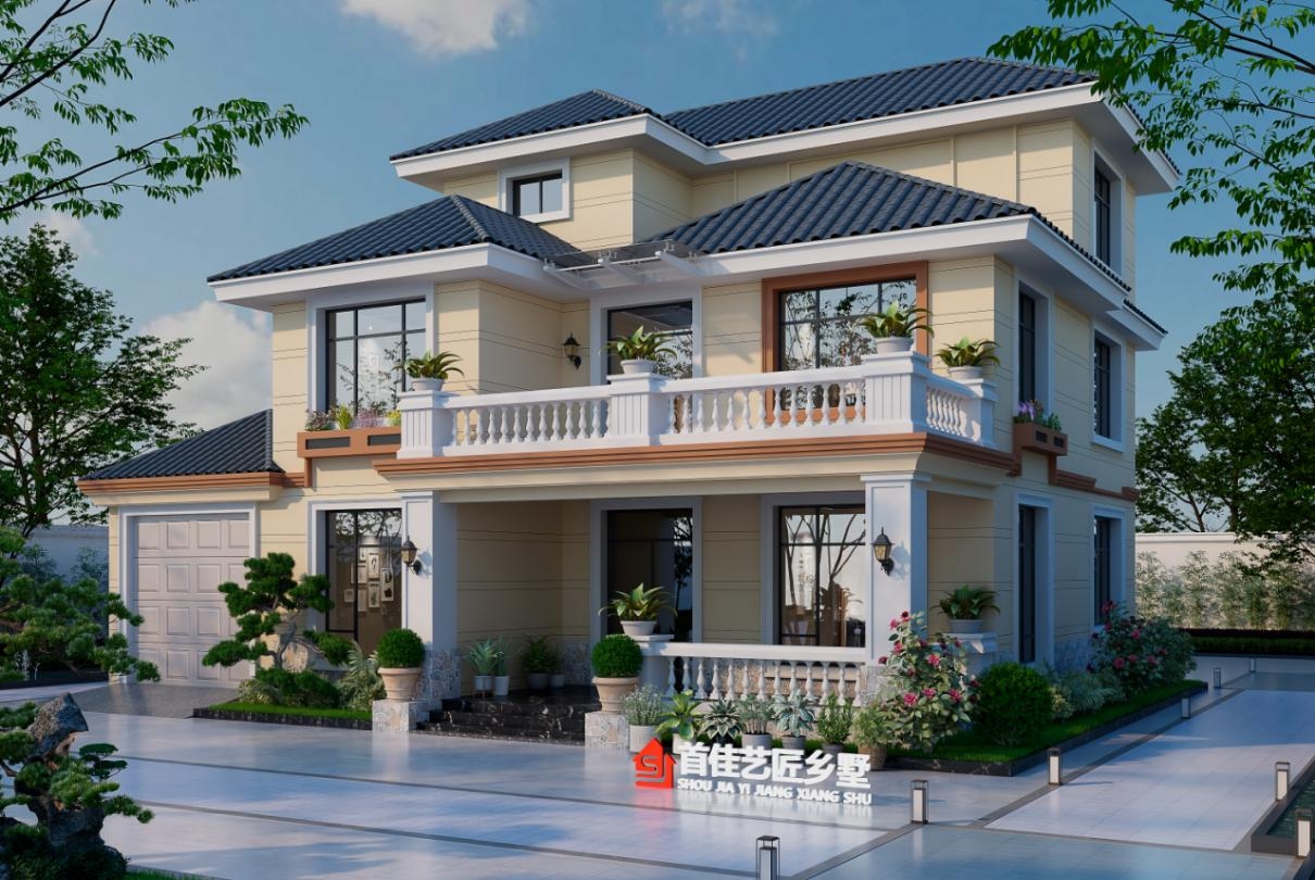 艺匠|三层别墅带车库CS-078