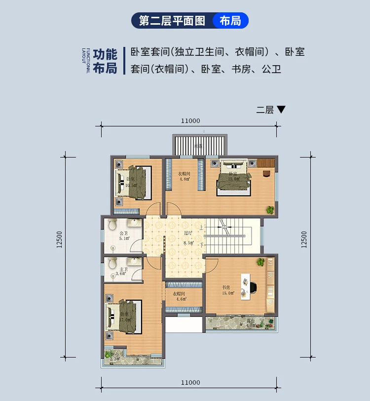 小亿筑家|现代风-三层
