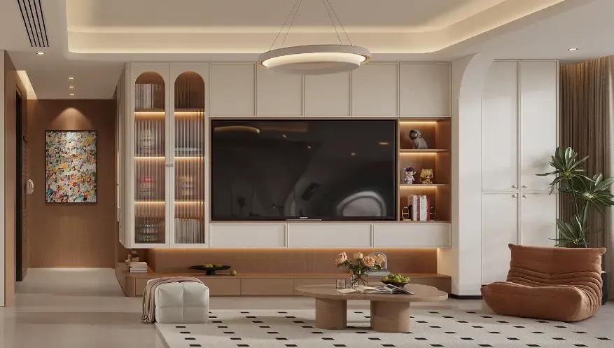 华侨城观澜220㎡奶油风