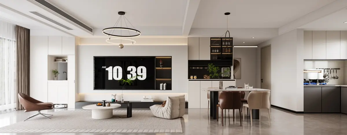 111㎡现代黑白灰