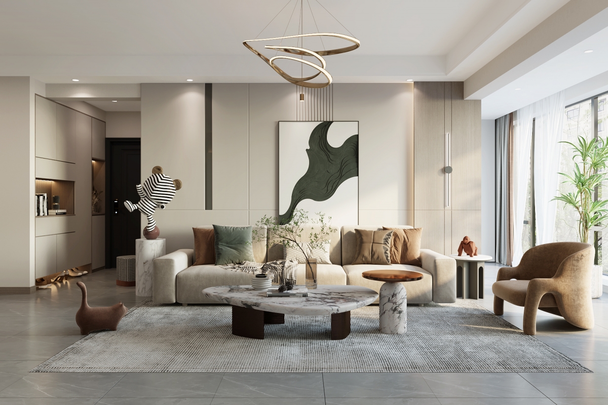 中海新都会140㎡现代简约风〡 艺术与烟火相融，是理想更是生活~