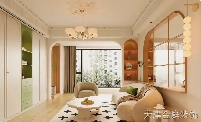 奶油风装修案例图