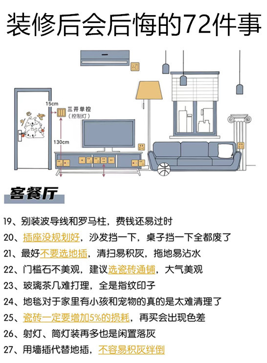 南昌品質(zhì)整裝：裝修會后悔的72件事，過來人的經(jīng)驗(yàn)分享~