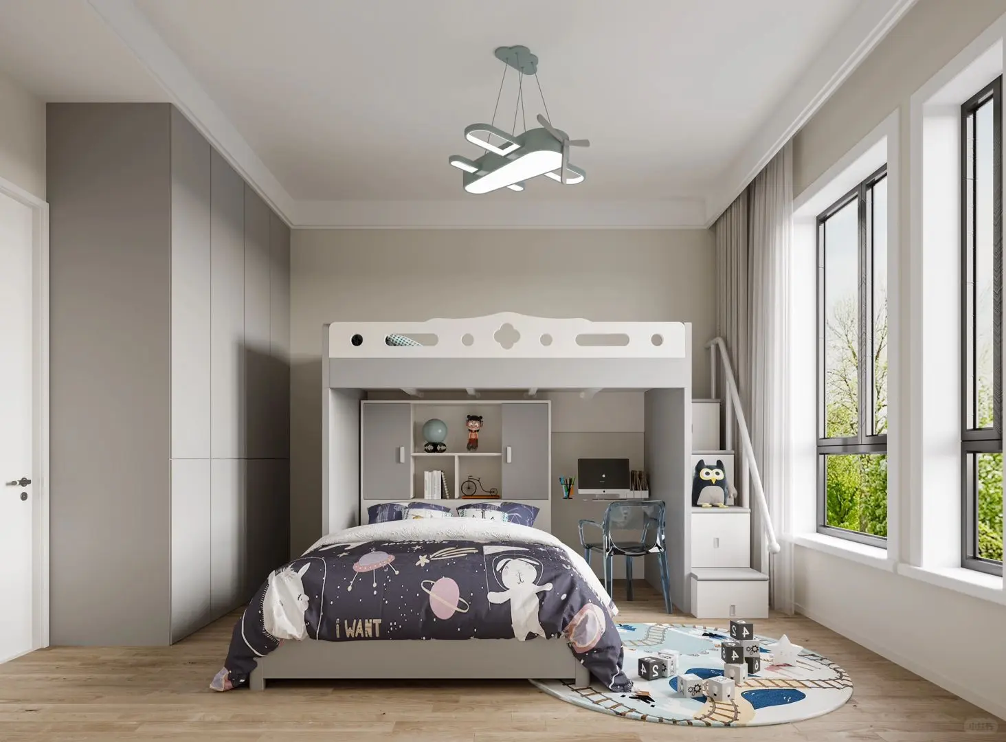 儿童房装修案例图